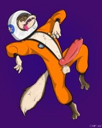 4:5 absurd_res animal_genitalia animal_penis anthro armor astro_wolf_(zootopia) astronaut balls big_balls big_penis bodily_fluids canid canine canine_genitalia canine_penis canis chest_tuft crunchychip disney feet fur genital_fluids genitals headgear helmet hi_res huge_cock knot knotted_penis leaking_precum male mammal multicolored_body multicolored_fur penis precum sheath solo tail tongue tongue_out tuft wolf zootopia zootopia_2
