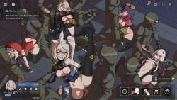 12boys 5girls all_fours alternate_version_at_source alternate_version_available ass beret big_breasts blowjob blue_eyes bottomless breasts breasts_out cellphone closed_eyes clothing crotchless doggy_style doggystyle double_handjob dress dumb_witch fellatio female gameplay_mechanics gangbang gangrape girls'_frontline girls'_frontline_2:_exilium gloves grey_hair group group_sex handjob hat ksenia_(girls'_frontline_2) large_breasts leg_up long_hair m4_sopmod_ii_(girls'_frontline) male mechanical_arm missionary_position mp5_(girls'_frontline) multiple_boys multiple_girls nervous nervous_smile nervous_sweat nipples oral oral_sex penis peri_(girls'_frontline_2) phone purple_hair rape recording red_eyes reverse_cowgirl_position sex sharkry_(girls'_frontline_2) sharp_teeth shirt shirt_lift short_hair side_ponytail smartphone soppo_(girls'_frontline_2) spitroast standing standing_on_one_leg standing_sex standing_split stechkin_(girls'_frontline) sunglasses sweat sweatdrop thighhighs uncensored v_sign vaginal vaginal_penetration vaginal_sex varjagers_(girls'_frontline_2) vector_(girls'_frontline) vector_(girls'_frontline_2) yellow_eyes