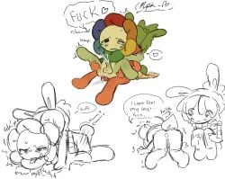 2boys anal anal_sex blush crying cum cum_in_ass cum_leaking dandy's_world dandy_(dandy's_world) gay gay_sex heart male moaning sprout_(dandy's_world) sweat yaoi