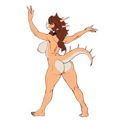 1girls andrios ass breasts female goodbye_volcano_high muscular nude pussy rosa_(gvh) tagme