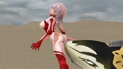 3d alien alien_girl alien_humanoid breasts drill female giantess mp-7l original original_character thighs ultraman_(franchise) ultrawoman vaginal_penetration