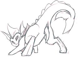 2016 cubow cute eeveelution looking_back male male_only male_vaporeon nintendo penis pokémon_(species) pokemon sketch toony vaporeon video_games