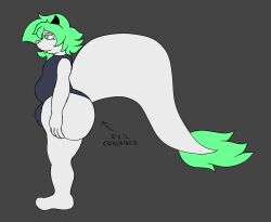 anthro ass big_butt bulge clothing dragon evil_container femboy hi_res hornydragon2003 leotard male meme mythological_creature mythological_scalie mythology nonbinary_(lore) scalie side_view