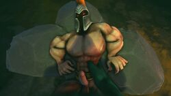 3d 5_fingers anal anal_sex animated erection eye_contact goo goo_creature green_body hip_grab human ictonica interspecies league_of_legends lying male mammal missionary_position on_back on_rock outdoors pantheon penis pov red_eyes riot_games sex tan_skin testicles yaoi zac