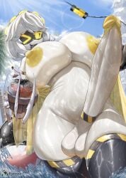 1futa alternate_version_available balls beach beach_background big_balls big_breasts big_nipples breasts epokguyz erection futa_only futanari glitch_productions gray_hair huge_breasts huge_cock humanoid humanoid_penis large_nipples long_penis murder_drones nude palm_tree penis precum solo tail thick_thighs tongue_out tummy v_(murder_drones) yellow_eyes