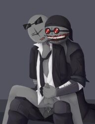 aahw_agent bite_mark hank_j._wimbleton madness_combat restrained