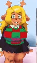 anthro big_breasts breasts erection furry kneeling male nipples video