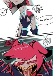 2boys alastor_(hazbin_hotel) bite_mark bite_mark_on_thigh bite_marks bondage hazbin_hotel hazbin_hotel_(season_2) male tagme tail vox_(hazbin_hotel) yaoi