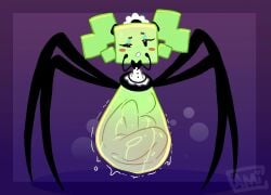 animated bulging_belly burp burping cami_gz camigz digestion female female/female female_pred hyper hyper_belly impact_frames implied_vore mario_(series) mimi_(super_paper_mario) nintendo paper_mario prey_shaped_bulge sound spider_girl spider_legs super_paper_mario tagme video volume_warning vore vore_belly