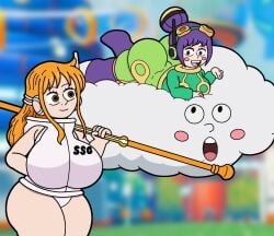kurozumi tama from one piece by 3d glasses shorty