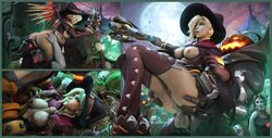 3d alternate_costume areolae ass banskinator blonde_hair blue_eyes breasts broom broomstick carrying cunnilingus erection female grey_skin halloween hayseed_junkrat junkrat male mercy nipples oral overwatch overwatch_2 pachimari paizuri penetration penis pumpkin_reaper pussy reaper sex straight symmetra thighhighs urbanator vaginal_penetration vampire_symmetra witch witch_hat witch_mercy yuri