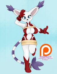 anthro anthro_cat belly big_breasts breasts crossover crossover_cosplay digimon digimon_(species) gatomon momo_yaoyorozu my_hero_academia pudgy_belly thick thick_thighs