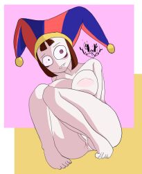 arms ass asshole big_breasts big_tits big_titties boobs breasts brown_hair brown_hair_female butt butthole clown clown_girl clown_makeup feet female female_naked female_nude female_nudity glitch_productions grixthor huge_breasts huge_tits huge_titties legs_crossed naked naked_female nipples nude nude_female pointy_teeth pomni pomni_(tadc) pomni_(the_amazing_digital_circus) pussy shoulders tadc teeth teeth_pointy teeth_showing teeth_visible the_amazing_digital_circus tits vagina white_skin white_skinned_female white_teeth