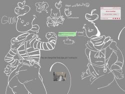 back_view big_ass curvy grace_(roblox) meme_in_the_background mime mime_(grace) no_color penis request requested_art roblox roblox_game self_upload simple_background simple_color smiling sop.66 tagme