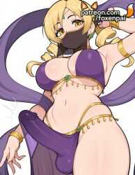1futa 2025 ai_generated arabian arabian_clothes artist_name bangle blonde_hair bracelet breasts bulge bust chest cock dancer dick earrings erection foxenpai futa_only futanari hi_res high_quality high_resolution highres jewelry large_penis long_hair mahou_shoujo_madoka_magica mouth_veil navel patreon patreon_username penis purple_bikini solo stable_diffusion testicles tomoe_mami twintails uncensored watermark
