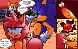 amy_rose annoyed audience casual casual_sex chugging female footwear group handwear handwear_and_footwear_only hypercasual in_front_of_another male miles_tails_prower monster_energy monster_energy_drink sonic_(series) sonic_the_hedgehog sonic_the_hedgehog_(series) superbunnygt tails_the_fox