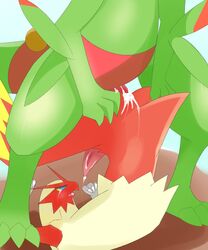 2boys anal anal_sex blaziken cum cum_in_ass cum_inside gay interspecies male male_only nintendo penetration penis pokemon pokemon_(species) pokemon_rse sceptile sex video_games yaoi