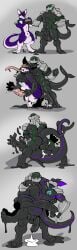 anthro balls big_balls big_penis cock dick erection flaccid furry gay goo_creature goo_transformation hair homosexual male male/male male_only markings mating_press metal muscles muscular muscular_male orca_tail penis robot sequence slime tail testicles tongue tongue_out transformation trencalos visor