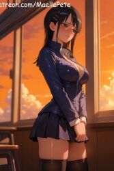 ai_generated beautiful beauty blush breasts clothing cute female female_only long_hair love maellepetite nico_robin one_piece pose solo
