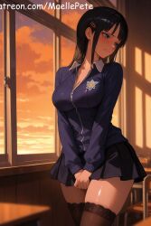 ai_generated beautiful beauty blush breasts cute female female_only long_hair love maellepetite pose solo