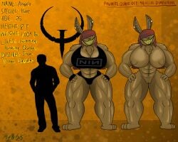 5:4 abs absurd_res anon anthro biceps big_breasts breasts clothing crop_top duo ear_piercing english_text facial_piercing female gem genitals glistening glistening_body hair hair_over_eyes hare head_tilt hi_res huge_breasts human humanoid lagomorph larger_female leporid looking_at_viewer m4n male male/female mammal microsoft model_sheet muscular muscular_anthro muscular_female nine_inch_nails nose_piercing nose_ring pearl_(gem) piercing pussy quake rabbit red_hair ring_piercing shirt size_difference smaller_male smile smiling_at_viewer teeth text thick_thighs topwear wide_hips wide_stance yellow_teeth