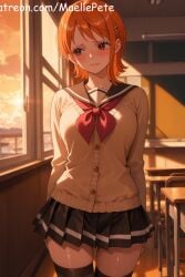 ai_generated beautiful beauty blush breasts clothing cute female female_only long_hair love maellepetite nami_(one_piece) one_piece pose solo