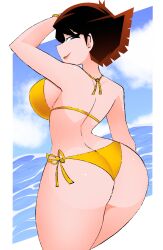 1girls ass ass_focus avengers janet_van_dyne looking_at_another looking_at_viewer looking_back marvel the_avengers the_avengers:_earth's_mightiest_heroes wasp_(earth's_mightiest_heroes) wasp_(marvel) xan_(artist)