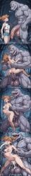 absurdly_large_cock ai_generated cum_through cum_vomit female imminent_sex impossible_fit inflated_belly kasumi_(pokemon) larger_male machoke panic petite_female pokemon pokephilia size_comparison size_difference stomach_bulge vpwn