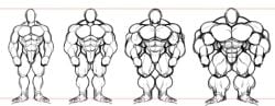 humanoid male male_only muscle_growth muscles muscular muscular_male sequence sketch solo solo_focus solo_male trencalos