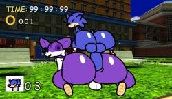>w< 2d_animation aliasing anal anal_sex animated ass backsack balls big_butt big_penis big_the_cat blue_body blush blush_lines closed_eyes digital_media_(artwork) duo eulipotyphlan felid feline gameplay_mechanics genitals glistening glistening_body hedgehog huge_butt looking_back looking_pleasured loop male male/male mammal multicolored_body nxyitn on_top open_mouth penetration penis plap purple_body seamless_loop sega sex size_difference small_dom_big_sub sonic_adventure sonic_the_hedgehog sonic_the_hedgehog_(series) tail text thick_thighs