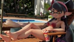 2girls 3d ass bikini blender blender_(software) bluesky_link bluesky_username callie_(splatoon) female female_focus female_only inkling legoguy9875 looking_at_viewer marie_(splatoon) nintendo nude nude_female red_bikini splatoon splatoon_(series) squid_sisters summer wo262_(3d_model_style)