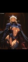 ai_generated artoria_pendragon_(lancer_alter) bouncing_ass bouncing_breasts dancing dominant fate/grand_order fate/stay_night fate_(series) ia king knight queen sexy_body tomboy walking warrior