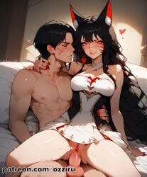1boy 1boy1girl absurd_res ahri ahri_(league_of_legends) ai_generated anal anal_sex animal_ears black_hair cat_ears catgirl cute cute_face facial_markings female fox_ears hi_res highres league_of_legends long_hair male male/female male_penetrating male_penetrating_female ozziru patreon red_eyes reverse_cowgirl_position risen_legend_ahri rough_sex self_upload sex sexy spread_legs straight uncensored vastaya