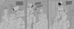 android bones_in_balls clyde_(jaymesvore) cock_vore comic cum_digestion death debt digested_prey digestion digestion_noises digestion_sequence doctor_on_patient fatal_vore greyscale hyper_penis jaymesvore medical_droid medical_examination questionable_consent robot robot_boy robot_humanoid robot_on_human robot_penis robotic simple_background sperm_bank unwilling_prey vore