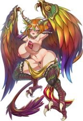 artist_request breasts character_request female harpy harpy_girl harpy_humanoid huge_breasts monster_musume_fantastic_life monster_musume_no_iru_nichijou skimpy_clothes tagme wings