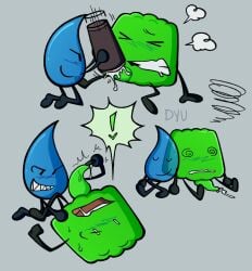 battle_for_dream_island battle_for_dream_island_again bfb bfdi bfdia cum fleshlight gelatin_(bfdi) object_shows teardrop_(bfdi) tentacle_penis touching_penis