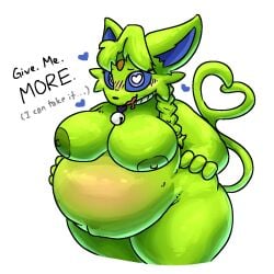 1girls @_@ acenildark anthro anthro_only begging begging_for_more bell big_breasts breasts cleavage collar drooling eeveelution espeon female furry furry_female furry_only hands_on_hips huge_breasts nipples pokemon pokemon_(species) pregnant ready_to_pop round_belly round_breasts tagme thick_thighs wide_hips