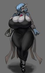 breasts dress earring earrings female gardevoir gipehtyboon huge_breasts mole mole_on_breast pokémon_(species) pokemon pokemon_(species) purse red_eyes shiny_gardevoir shiny_pokemon yboon