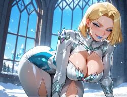 1female 1girls 2d ai_generated bending_forward bending_over bent_over big_breasts blonde_eyebrows blonde_female blonde_hair blonde_hair_female blue_clothing blue_eyes blue_eyeshadow blue_lips blue_lipstick bob_cut breasts cleavage detailed_background earrings emma_frost emma_frost_(marvel_rivals) eyelashes female from_side hair_behind_ear half-closed_eyes huge_boobs huge_breasts kaistar large_boobs large_breasts licking_lips licking_own_lips light-skinned light-skinned_female light_skin looking_at_viewer marvel marvel_rivals medium_hair pale-skinned_female pale_skin patreon short_hair smile smiling smiling_at_viewer smirk snow solo solo_female solo_focus tongue tongue_out white_skin white_skinned white_skinned_female window