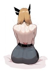 ass ass_focus back back_muscles back_tattoo back_view blonde_female blonde_hair blonde_hair blonde_hair_female dat_ass dat_butt jeans jeans_only magik_(illyana_rasputin) magik_(marvel_rivals) marvel marvel_comics marvel_rivals masoq095 muscle_girl muscle_tone muscles muscular muscular_arms muscular_back muscular_female plump plump_ass plump_butt round_ass round_butt seductive seductive_body seductive_female seductive_pose sitting sitting_down sitting_on_bed sweat sweatdrop sweating sweaty sweaty_body thick thick_ass thick_butt thick_hips tight_clothes tight_clothing tight_pants toned toned_arms toned_back toned_body toned_female video_game video_game_character video_games