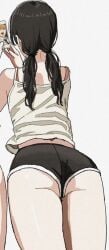 ass_focus chainsaw_man laying_down laying_on_stomach mitaka_asa tagme tagme_(artist)