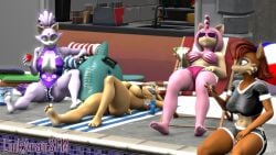 16:9 3d 3d_(artwork) 3d_model 4k abs absurd_res accessory amy_rose amy_rose_(warfaremchine) anthro archie_comics ass bat beach_ball beverage big_breasts bikini black_bikini black_bottomwear black_clothing black_crop_top black_shirt black_shorts black_swimwear black_topwear blaze_the_cat blaze_the_cat_(warfaremchine) blue_eyes bottomwear bra breasts brown_body brown_fur chipmunk clothed clothing crop_top digital_media_(artwork) domestic_cat electronics english_text eulipotyphlan eyewear feet felid feline felis female fur glasses ground_squirrel group headband hedgehog hi_res jewelry linkaransfm lying mammal medium_breasts mobian mobian_(species) mobian_bat muscular muscular_female navel open_mouth panties phone pink_body pink_bottomwear pink_bra pink_clothing pink_fur pink_hair pink_shorts pink_underwear purple_body purple_clothing purple_hair ring rodent rouge_the_bat rouge_the_bat_(warfaremchine) sally_acorn sally_acorn_(warfaremchine) sciurid sega shirt short_tail shorts sitting smile soles sonic_(series) sonic_adventure_2 sonic_the_hedgehog_(archie) sonic_the_hedgehog_(comics) sonic_the_hedgehog_(series) source_filmmaker sunbathing swimming_pool swimwear tail teeth text thick_thighs toes topwear underwear warfare_machine warfaremachine white_body white_fur wide_hips widescreen yellow_body yellow_eyes