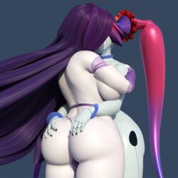 3d android female hug idsaybucketsofart kissing lilly machine robot vermana