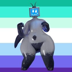 2025 andromorph ass bacility beep_(bacility) big_butt blender_(artwork) cuntboy digital_media_(artwork) electronics for_a_head gradient_arms gradient_body gradient_legs hi_res humanoid intersex lgbt_pride lgbt_pride_month object_head screen screen_face screen_head solo standing tagme tapering_tail television tv_head vincian_pride_colors