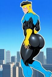 1boy ai_generated big_ass big_butt bubble_ass bubble_butt flying gay gayafgramsci huge_ass huge_butt invincible invincible_(tv_series) male male_only mark_grayson round_ass round_butt solo solo_male superhero