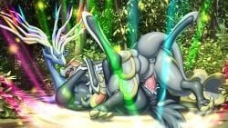 16:9 4k absurd_res antlers anus black_body black_fur blue_body blue_eyes blue_fur bodily_fluids claws closed_eyes cum cum_in_pussy cum_inside deer dragon duo ejaculation fangs female feral forest fur generation_6_pokemon generation_7_pokemon genital_fluids genitals glowing hi_res himanakoryu horn hug kommo-o leaking_cum legendary_pokemon looking_pleasured lying male male/female mammal mythological_creature mythological_scalie mythology nintendo on_back open_mouth orgasm penetration penile penile_penetration penis penis_in_pussy plant pokemon pokemon_(species) pussy scales scalie sex spots tail teeth tongue tongue_out tree vaginal_fluids vaginal_penetration vaginal_penetration widescreen xerneas xerneas_(active_mode) zoophilia