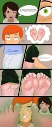 feet foot_fetish foot_massage foot_worship gwen_tennyson lana_kane sharkyc sweaty_feet