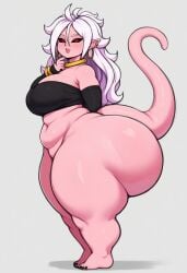 ai_generated android_21 big_ass big_breasts bottom_heavy dragon_ball female gigantic_ass gvukub huge_ass majin_android_21 thick_thighs