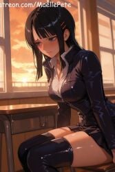 ai_generated beautiful beauty blush breasts clothing cute female female_only long_hair love maellepetite nico_robin one_piece pose solo