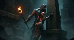 3d 3d_(artwork) 3d_model ai_generated ass lara_croft lara_croft_(survivor) leshay7 tomb_raider tomb_raider_(survivor)